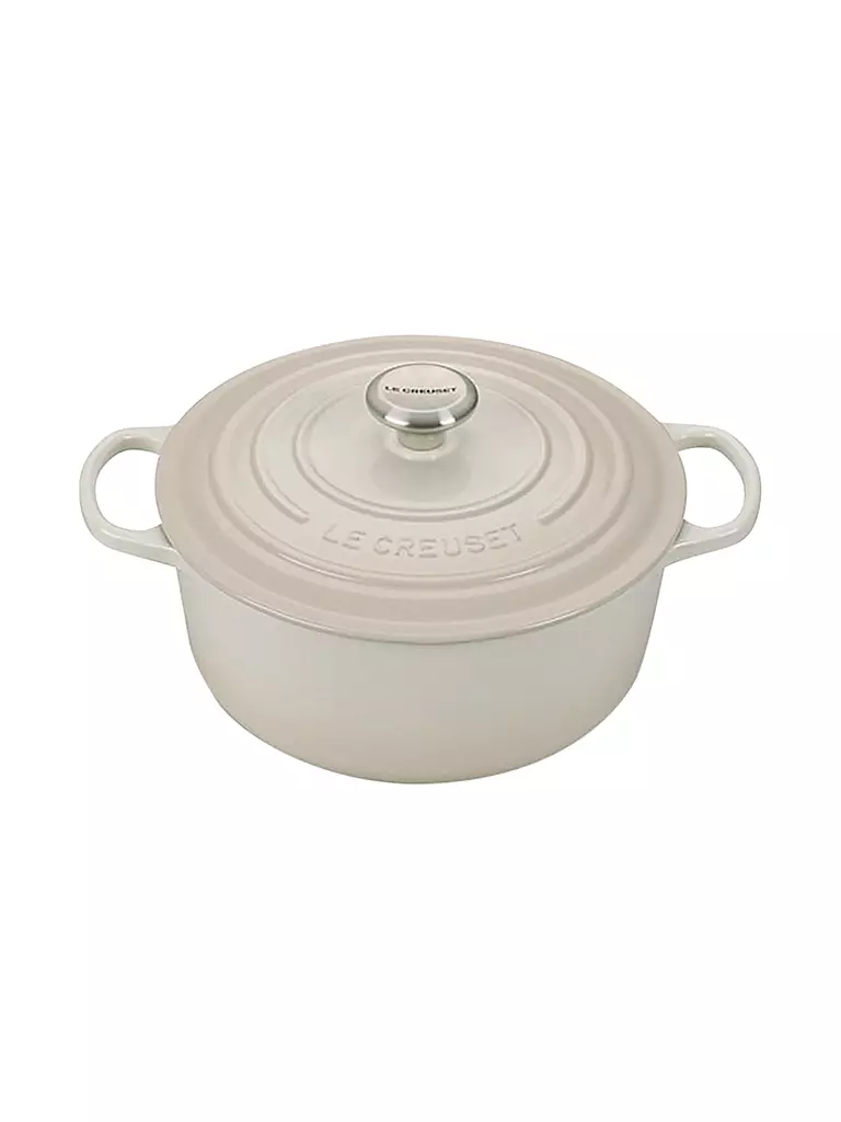 LE CREUSET | Bräter rund Signature 26cm Meringue | creme