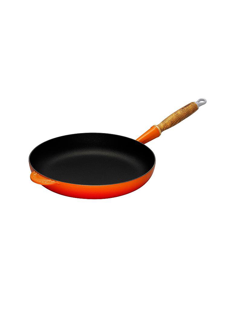 LE CREUSET | Bratpfanne mit Holzgriff 28cm (Ofenrot) | orange