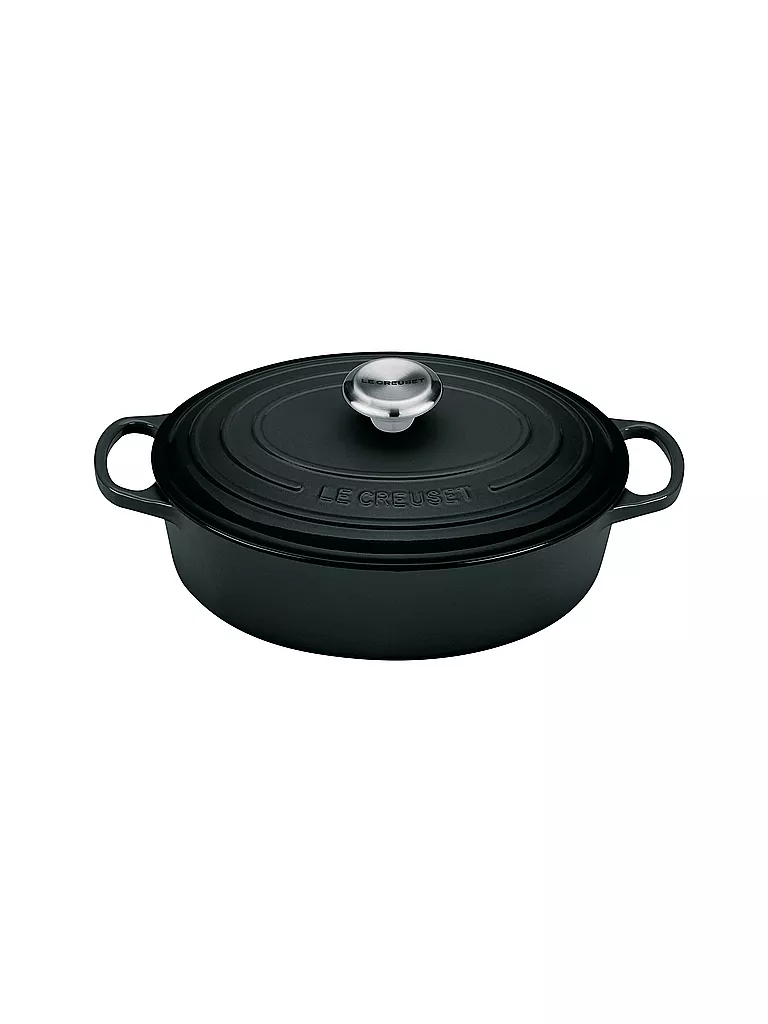 LE CREUSET | Gourmet Bräter Signature oval 27cm Schwarz | schwarz