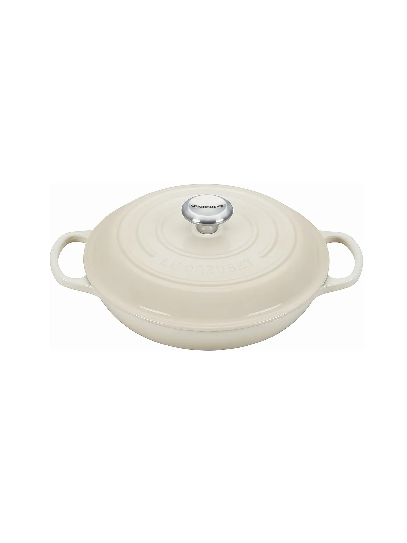 LE CREUSET | Gourmet-Profitopf "Signature" 30cm/ 3,5l (Schwarz) | creme