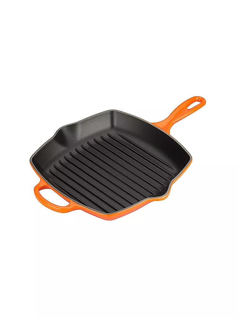 LE CREUSET | Grillpfanne quadratisch 26x26cm "Signature" (Ofenrot) | orange