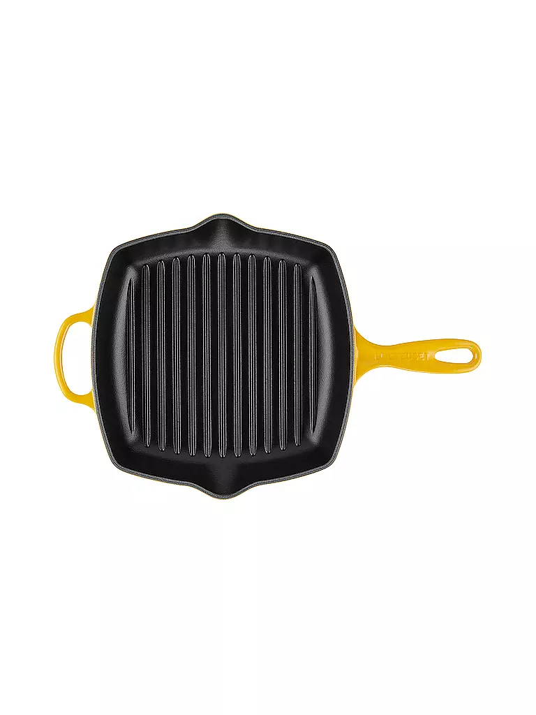 LE CREUSET | Grillpfanne quadratisch 26x26cm SIGNATURE Nectar | hellgrau