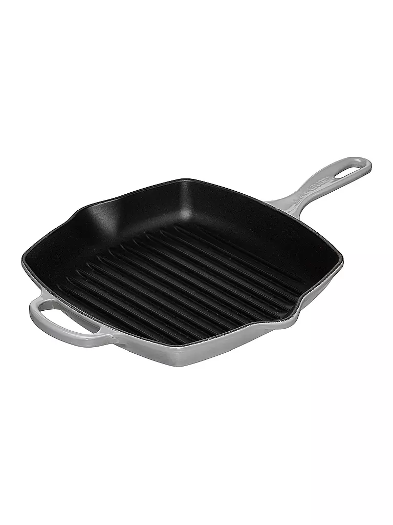 LE CREUSET | Grillpfanne rund "Signature" 26cm (Perlgrau) | grau