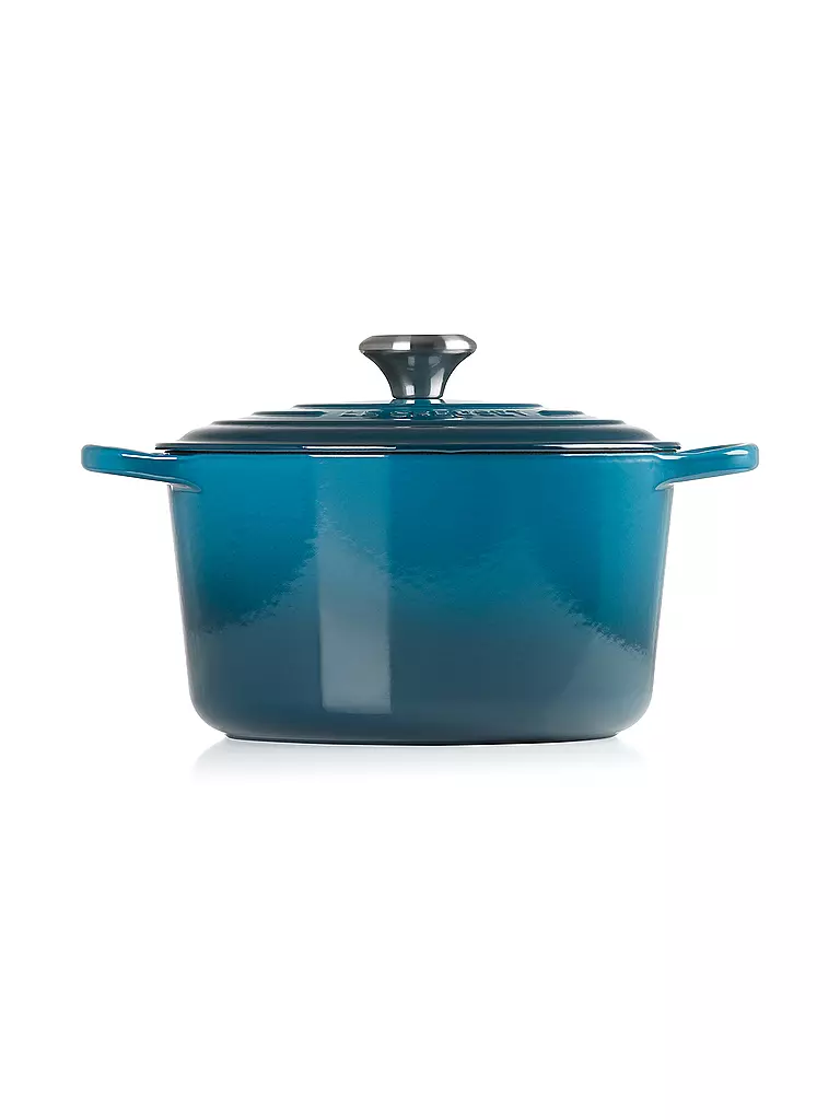 LE CREUSET | Hoher runder Bräter aus Gusseisen Signature 24cm Deep Teal | petrol