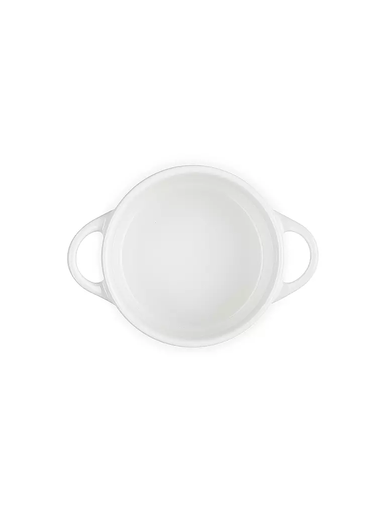 LE CREUSET | Mini Cocotte mit goldenem Herzknauf 10cm/0,25l White | rot