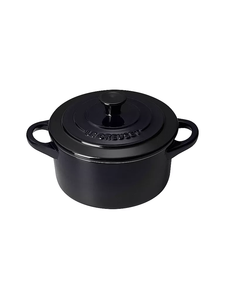 LE CREUSET | Mini-Cocotte "Poterie" 10cm (schwarz) 0,2L | schwarz