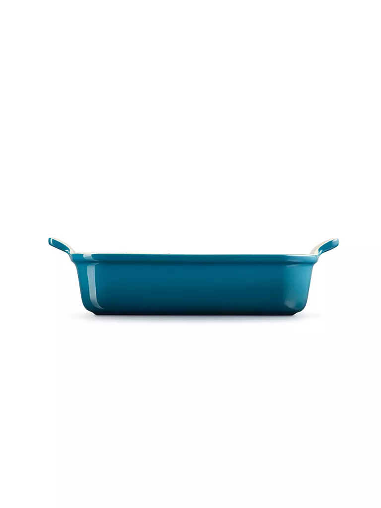 LE CREUSET | Rechteckige Auflaufform Tradition aus Steinzeug 26x19cm Deep Teal | petrol