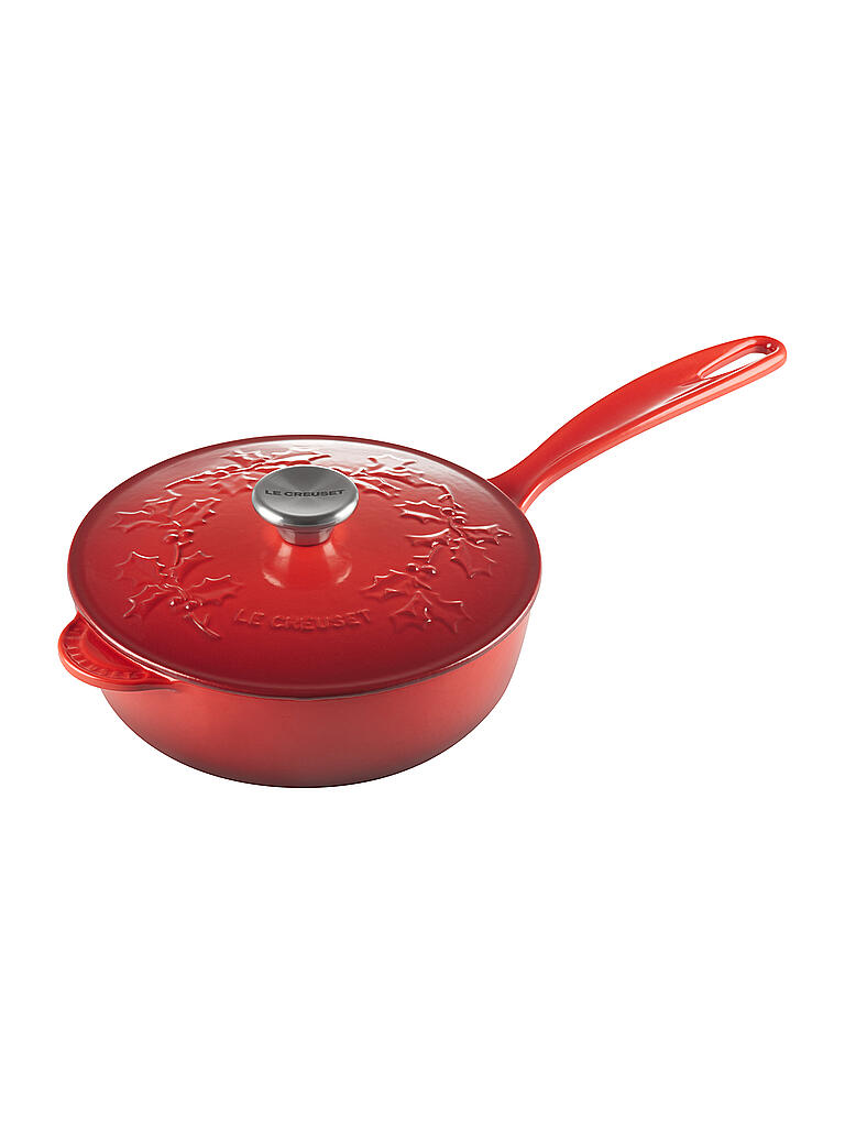 LE CREUSET | Stielkasserolle 21cm Holly Collection Limited Edition Kirschrot | rot