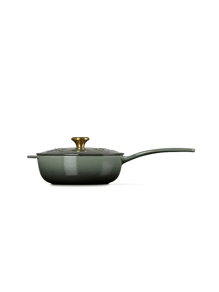 LE CREUSET | Stielkasserolle mit Deckel 21cm HOLLY Thyme | Dunkelgrün