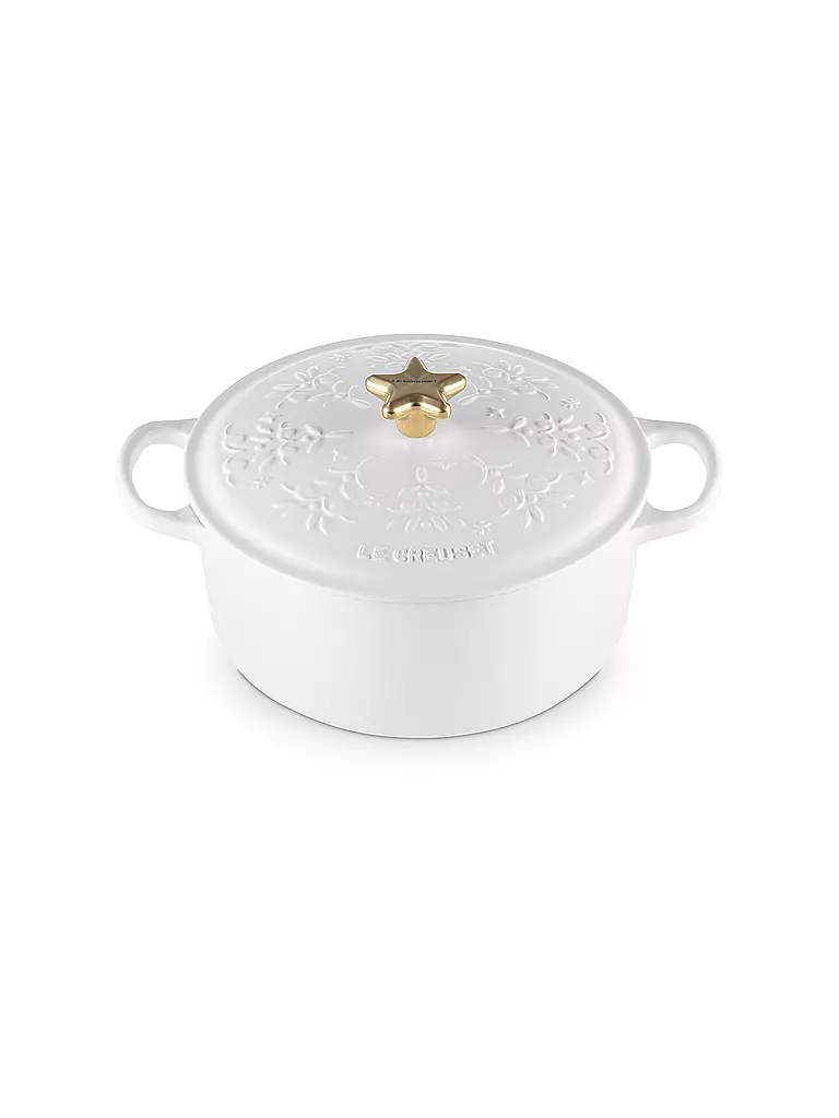 LE CREUSET | Weihnachts Bräter mit Deckel 24cm/4,2l SIGNATURE Cotton | beige