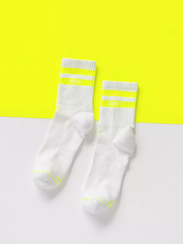 LE OOLEY | Socken STREETMOOD weiss / lemon | weiss