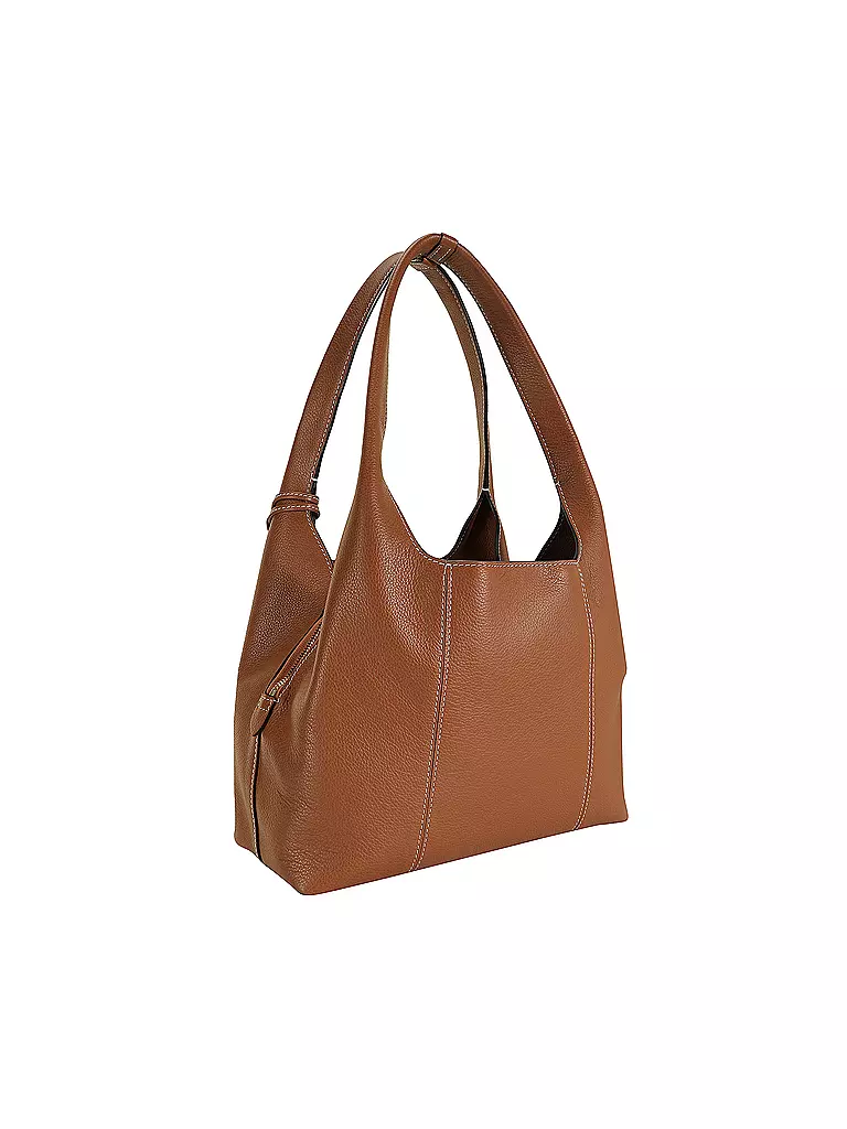 LE TANNEUR | Ledertasche - Hobo Bag JULIETTTE Medium  | camel