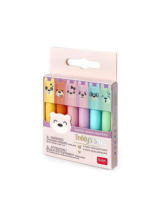 LEGAMI | Set mit 6 Mini-Textmarkern TEDDY'S STYLE