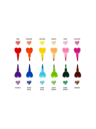 LEGAMI | 12 stapelbare Buntstifte – Träume in Farbe Herz