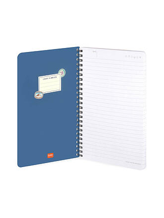 LEGAMI | Liniertes Spiralnotizbuch - A5 Blatt - Groß Travel Stickers 