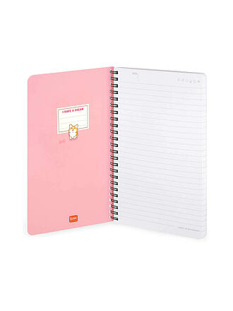 LEGAMI | Liniertes Notizbuch -Large - Spiralbindung - A5-Format CORGI 