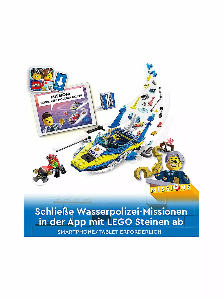 LEGO | City - Detektivmissionen der Wasserpolizei 60355 | keine Farbe