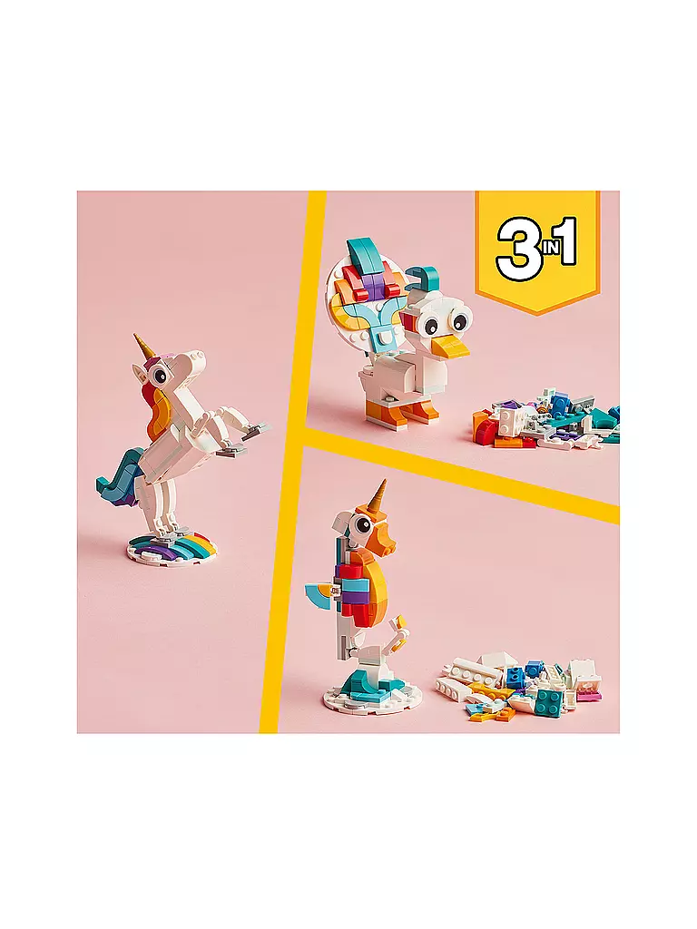 LEGO | Creator - 3in1 31140 Magisches Einhorn Spielzeug 31140 | keine Farbe