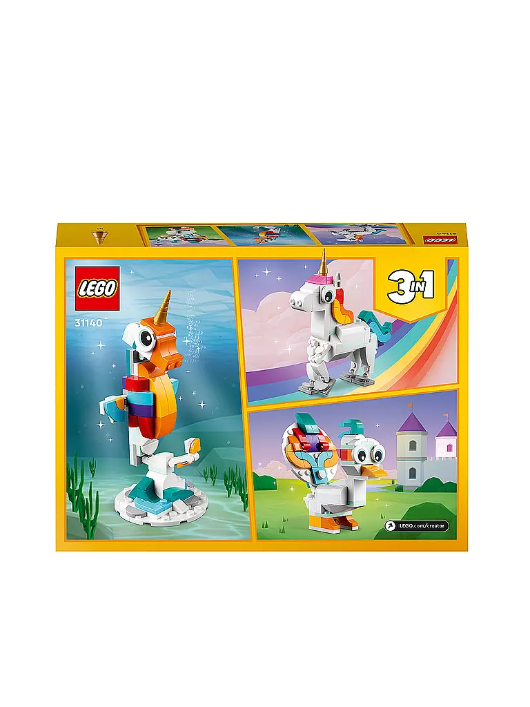 LEGO | Creator - 3in1 31140 Magisches Einhorn Spielzeug 31140 | keine Farbe
