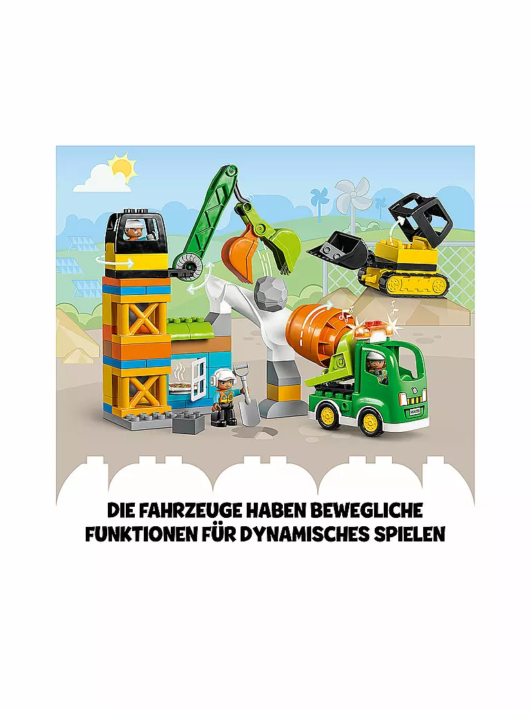 LEGO | Duplo - Baustelle mit Baufahrzeugen 10990 | keine Farbe
