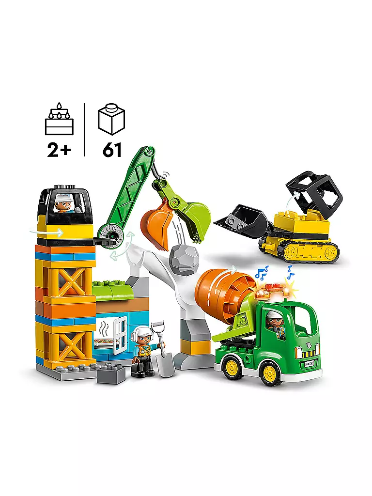 LEGO | Duplo - Baustelle mit Baufahrzeugen 10990 | keine Farbe