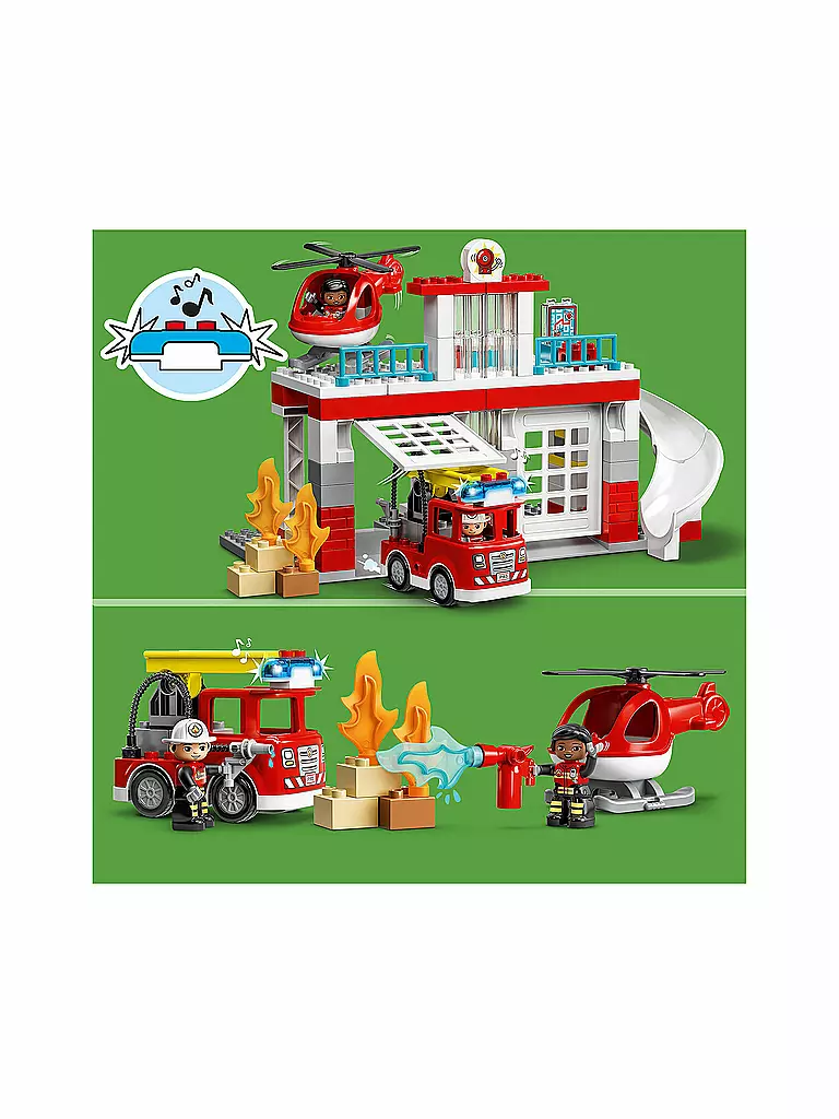 LEGO | Duplo - Feuerwehrwache mit Hubschrauber 10970 | keine Farbe