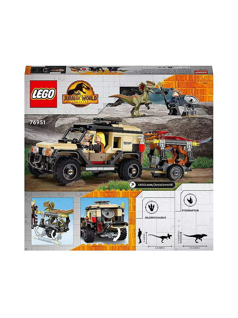 LEGO | Jurassic World - Pyroraptor & Dilophosaurus Transport 76951 | keine Farbe