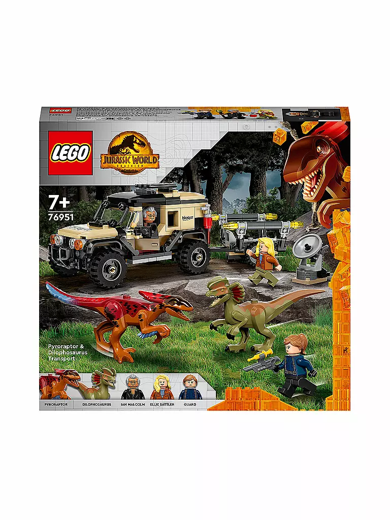 LEGO | Jurassic World - Pyroraptor & Dilophosaurus Transport 76951 | keine Farbe