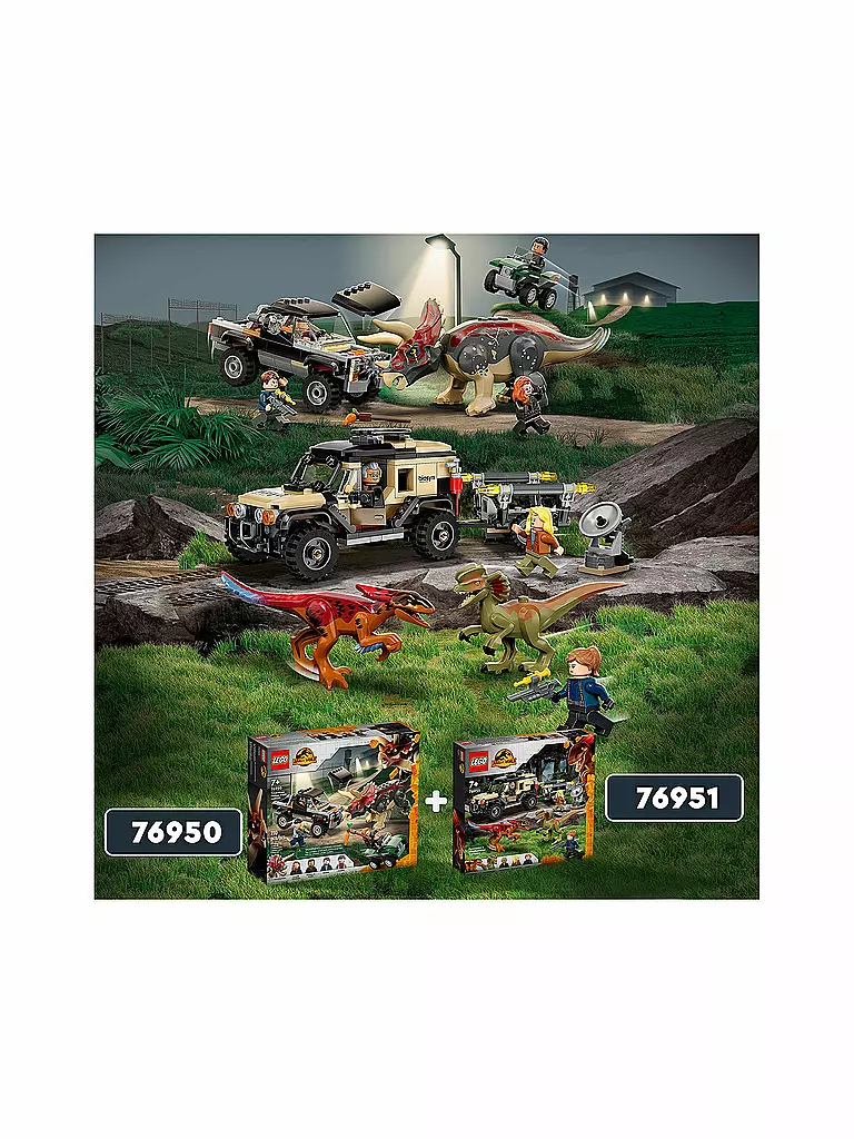 LEGO | Jurassic World - Pyroraptor & Dilophosaurus Transport 76951 | keine Farbe