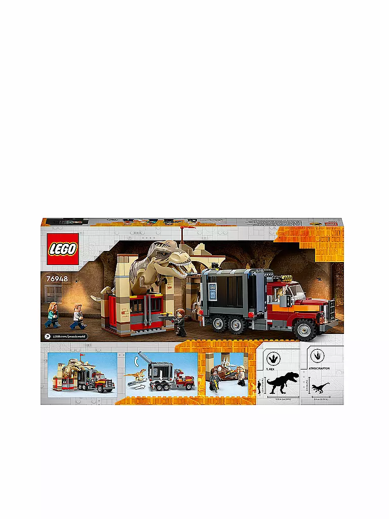 LEGO | Jurassic World - T-Rex & Atrociraptor: Dinosaurier-Ausbruch 76948 | keine Farbe