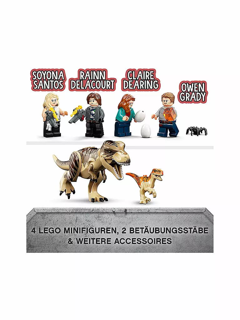 LEGO | Jurassic World - T-Rex & Atrociraptor: Dinosaurier-Ausbruch 76948 | keine Farbe