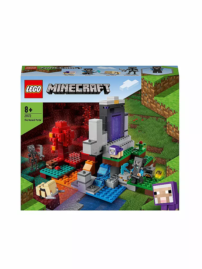 LEGO Minecraft - Das zerstörte Portal 21172 keine Farbe | Konstruktionsspielzeug
