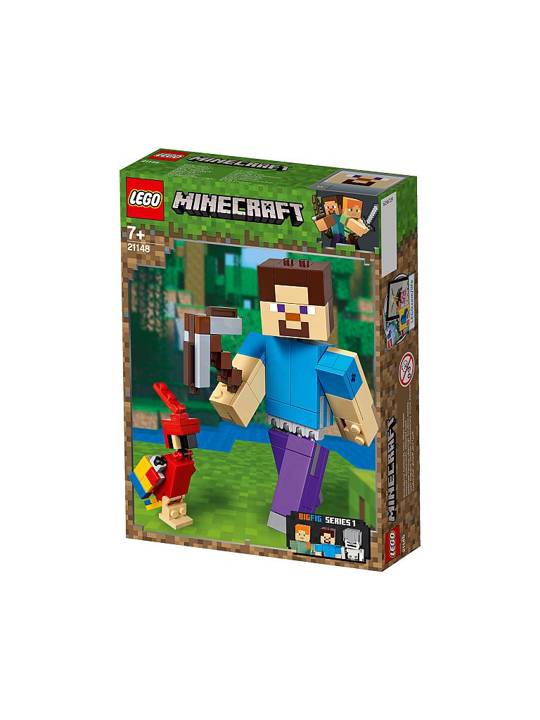 LEGO | Minecraft - Big Fig Steve mit Papagei 21148 | transparent