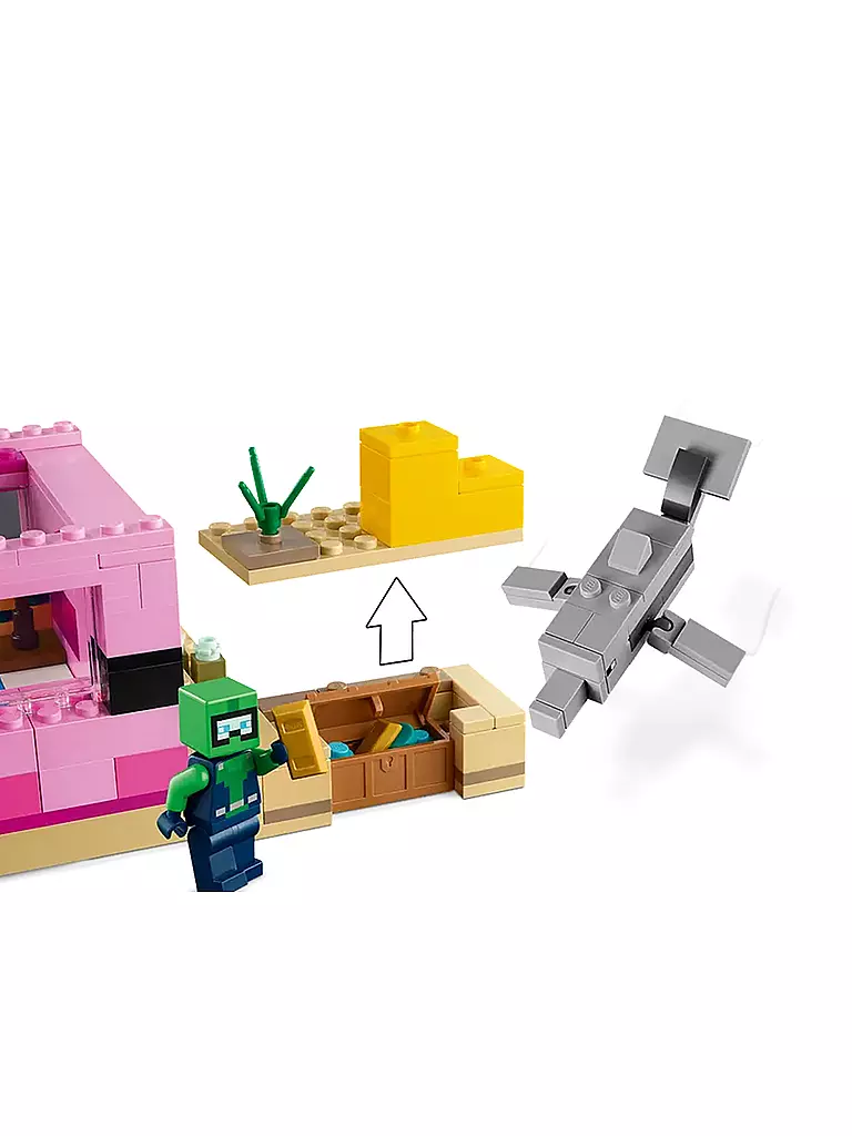 LEGO | Minecraft - Das Axolotl - Haus 21247 | keine Farbe