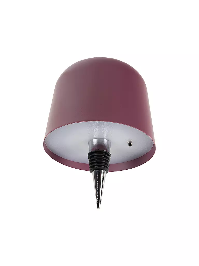 LEITMOTIV | LED Flaschenlampe CONE HAT Dark Mauve | beere