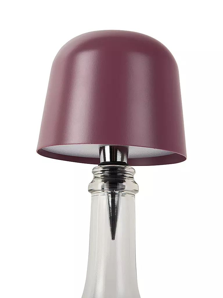 LEITMOTIV | LED Flaschenlampe CONE HAT Dark Mauve | beere