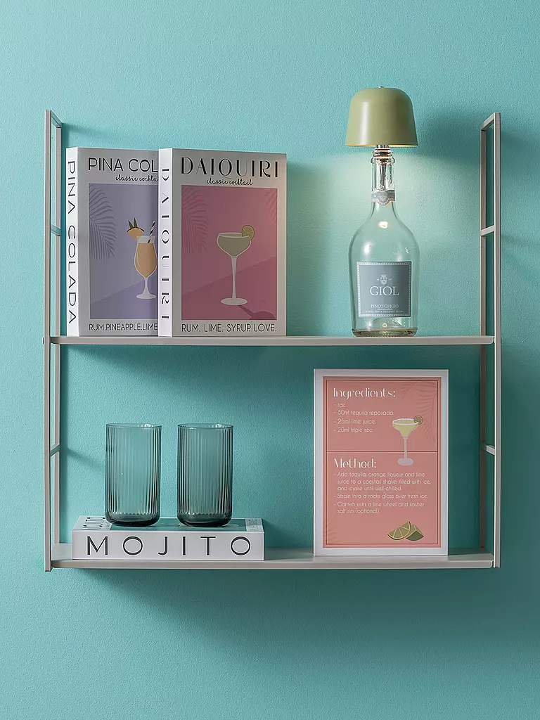 LEITMOTIV | LED Flaschenlampe CONE HAT Tea Green  | grün