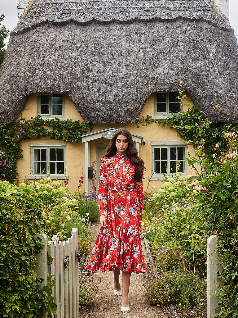 LENA HOSCHEK | Hemdblusenkleid HOPELESS ROAMNTIC | rot