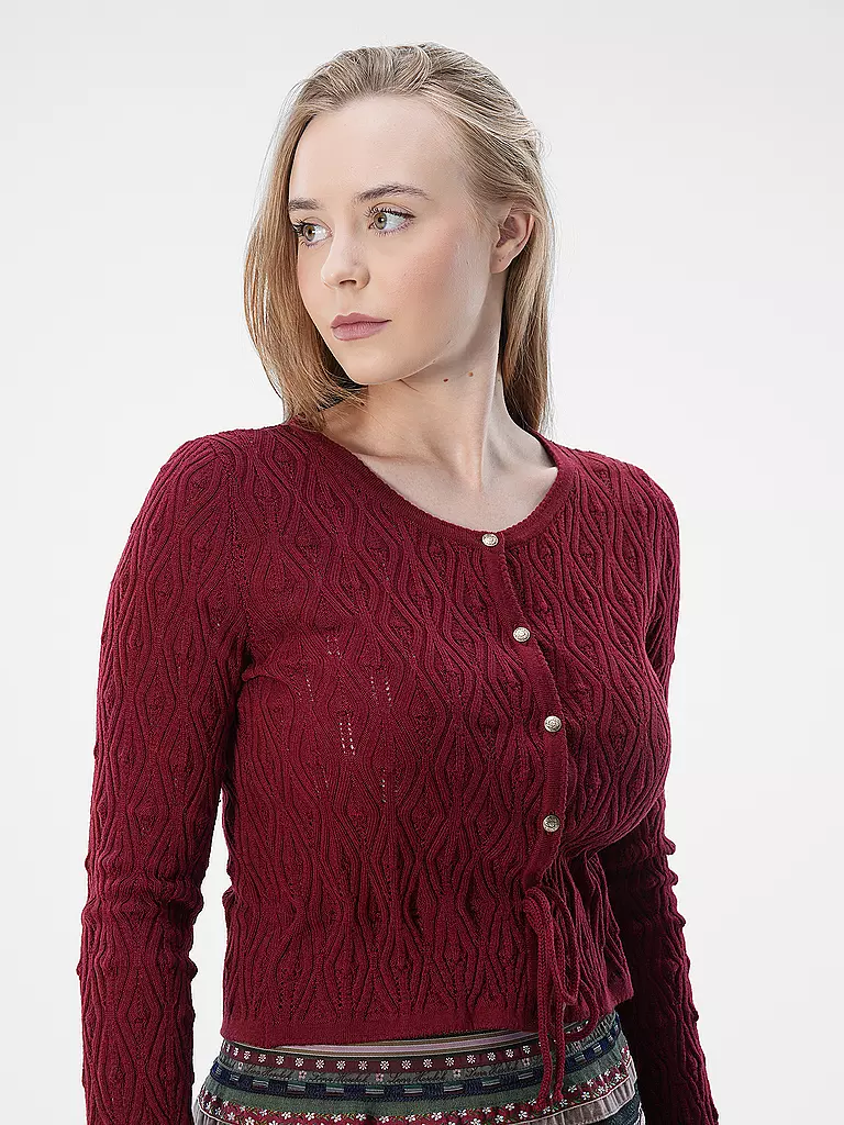 LENA HOSCHEK | Strickjacke RESI | dunkelrot