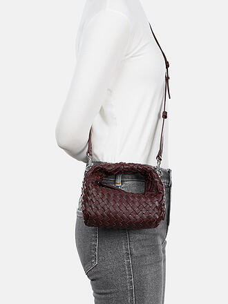 LES VISIONNAIRES | Ledertasche - Mini Bag GRETA MICRO WEAVE SILKY