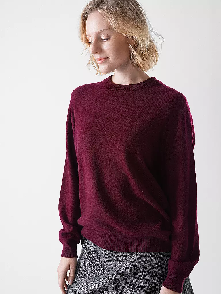 LES TRICOTS DE LEA | Kaschmirpullover MAPOUPETTE | beere
