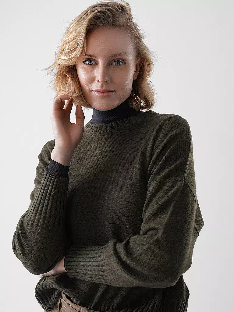 LES TRICOTS DE LEA | Kaschmirpullover MAPOUPETTE | dunkelgrün