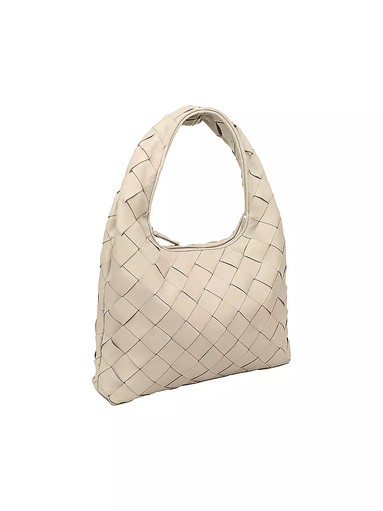 LES VISIONNAIRES | Ledertasche - Hobo JADE WEAVE | weiss