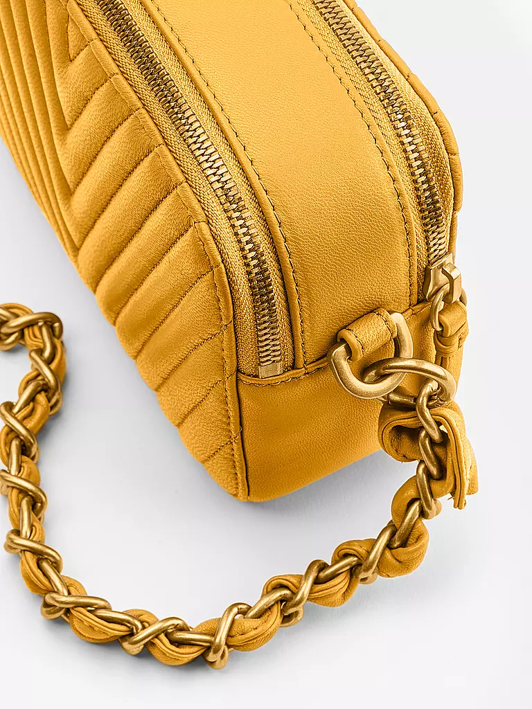 LES VISIONNAIRES | Ledertasche - Mini Bag ELLA QUILTING | grün