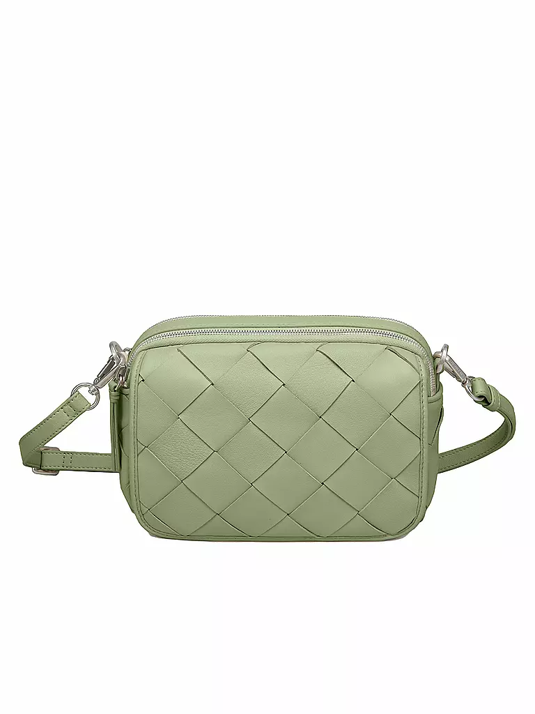 LES VISIONNAIRES | Ledertasche - Mini Bag EMILY WEAVE | grün