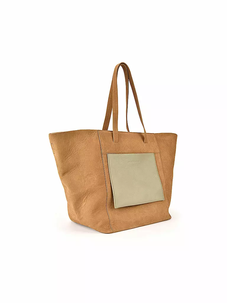 LES VISIONNAIRES | Ledertasche - Shopper NEA BICOLOR | braun