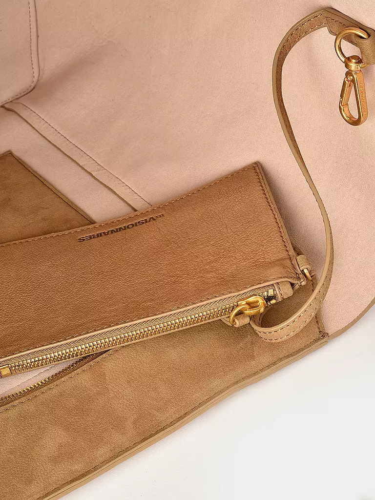LES VISIONNAIRES | Ledertasche - Shopper NEA BICOLOR | braun