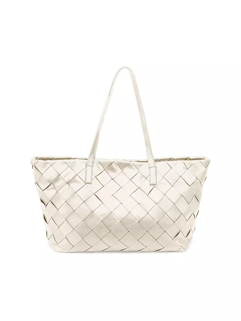 LES VISIONNAIRES | Ledertasche - Shopper ODILE WEAVE | weiss