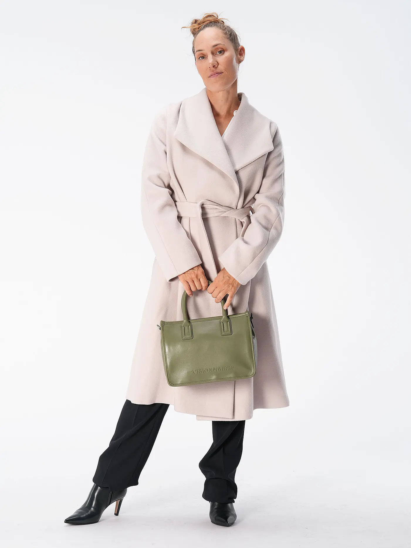 LES VISIONNAIRES | Ledertasche - Tote Bag LENA SILKY | olive