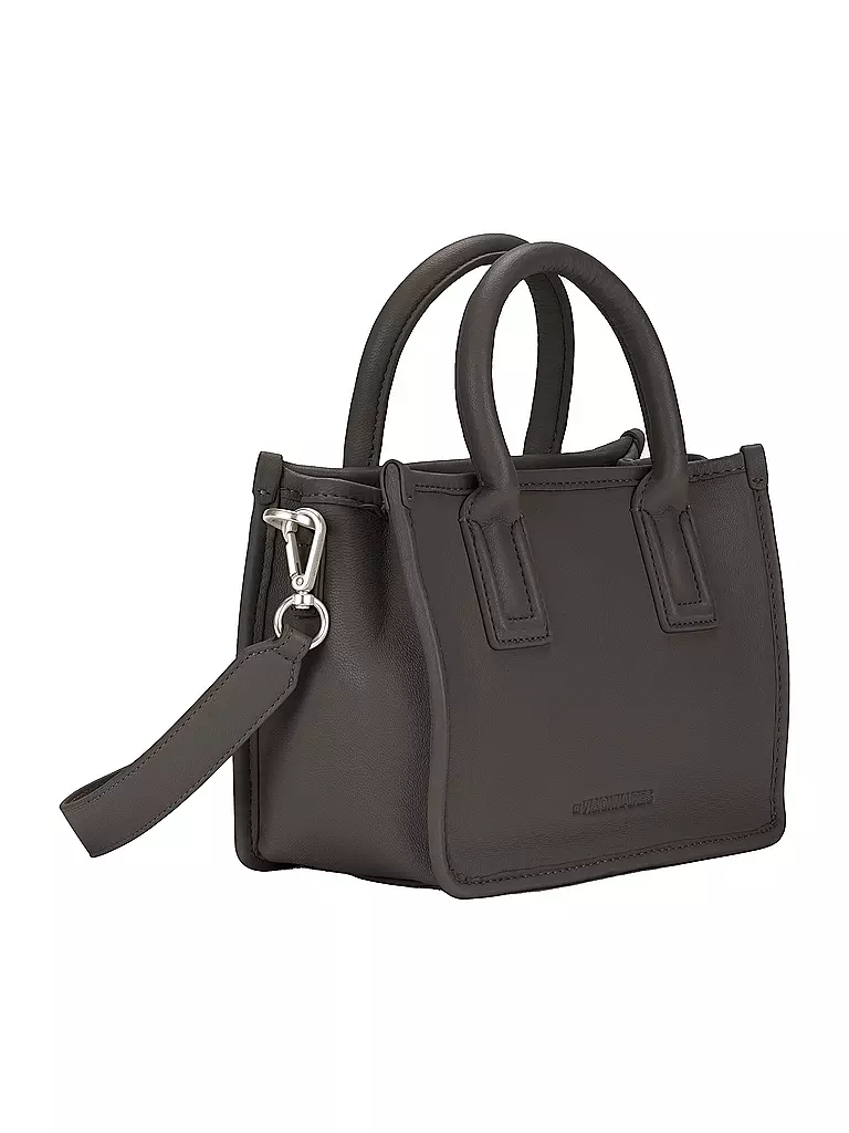 LES VISIONNAIRES | Ledertasche - Tote Bag LENI SILKY Small | schwarz